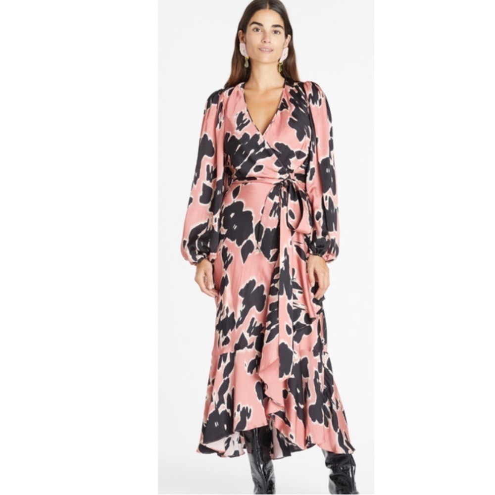 TANYA TAYLOR

Women's Long Sleeve Blaire Dress, Garnet Rose Multi